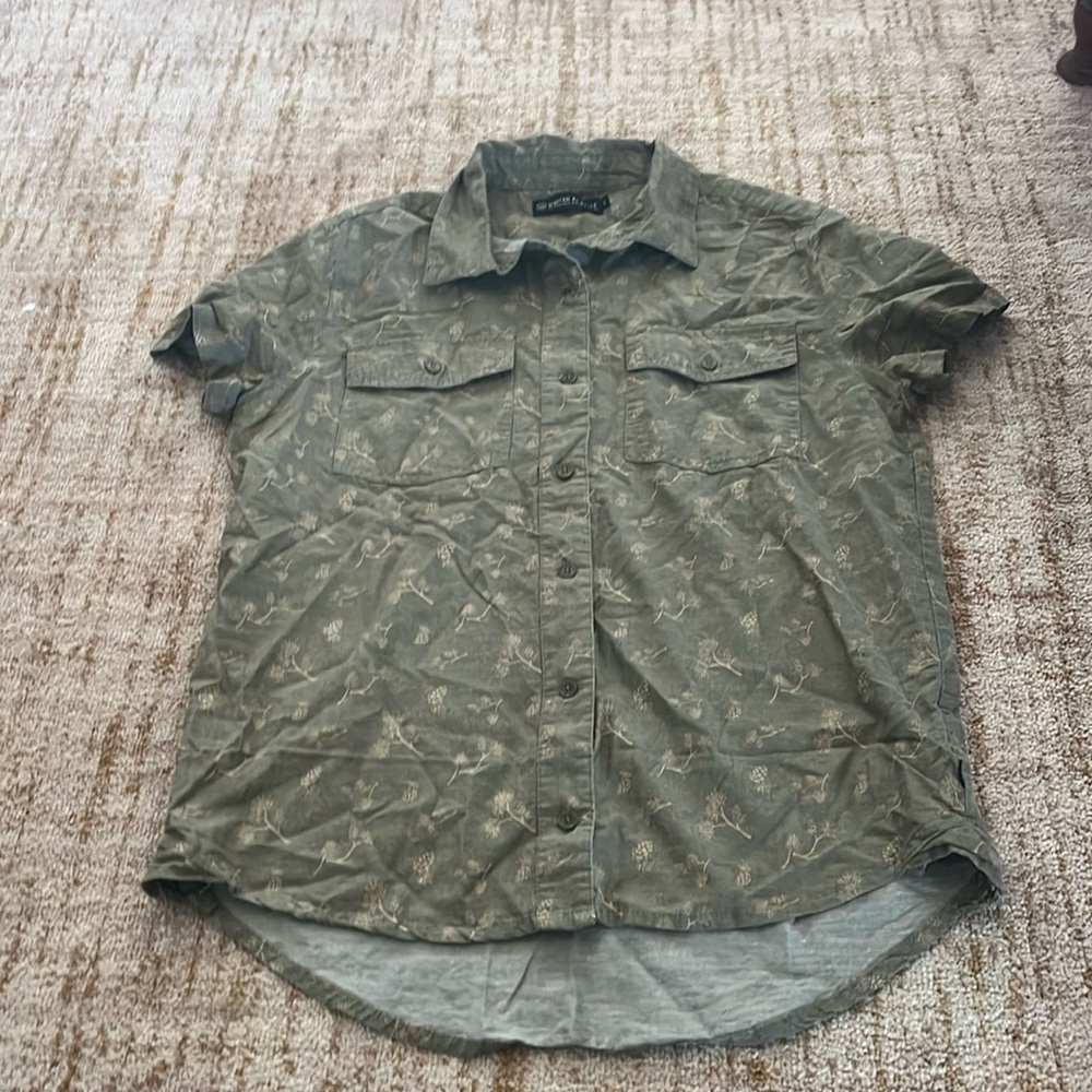 United By Blue Olive Green Short-Sleeve Button-Down Shirt